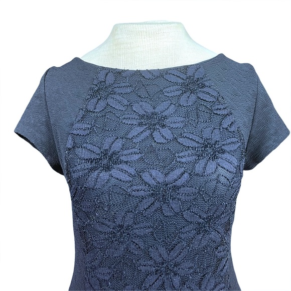 Moulinette Soeurs Anthropologie Short Sleeve Elements Dress in Navy Blue Size S - Picture 6 of 8
